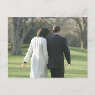 Präsident Barack Obama und First Lady Michelle Postkarte