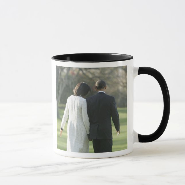 Präsident Barack Obama und First Lady Michelle Tasse (Rechts)