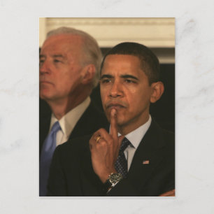 Präsident Barack Obama und Vizepräsident Postkarte
