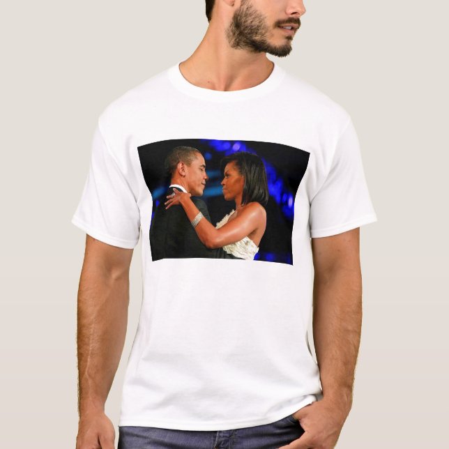 Präsident Barack und First Lady Michelle Obama T-Shirt (Vorderseite)