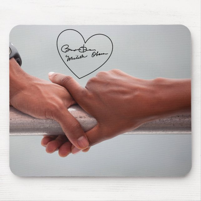 Präsident Barack und Michele Obamas Hände Mousepad (Vorne)