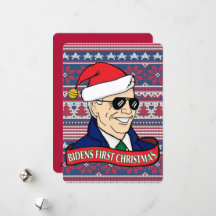 Präsident Bidens First Xmas Funny Flat Weihnachten