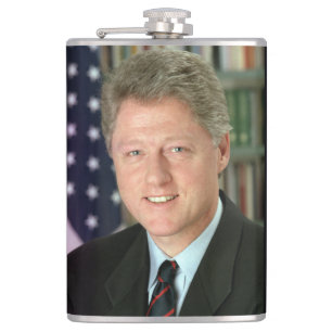 Präsident Bill Clinton Foto Flachmann