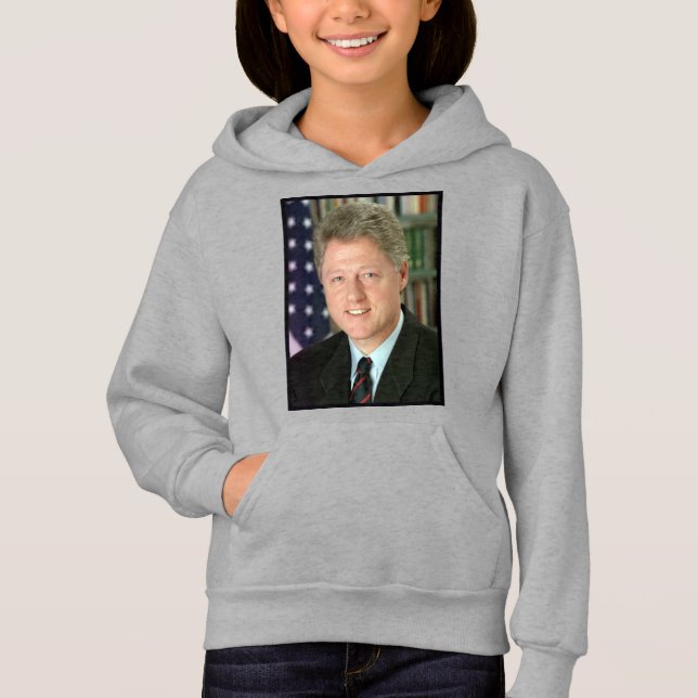 Präsident Bill Clinton Foto Hoodie (Vorderseite)