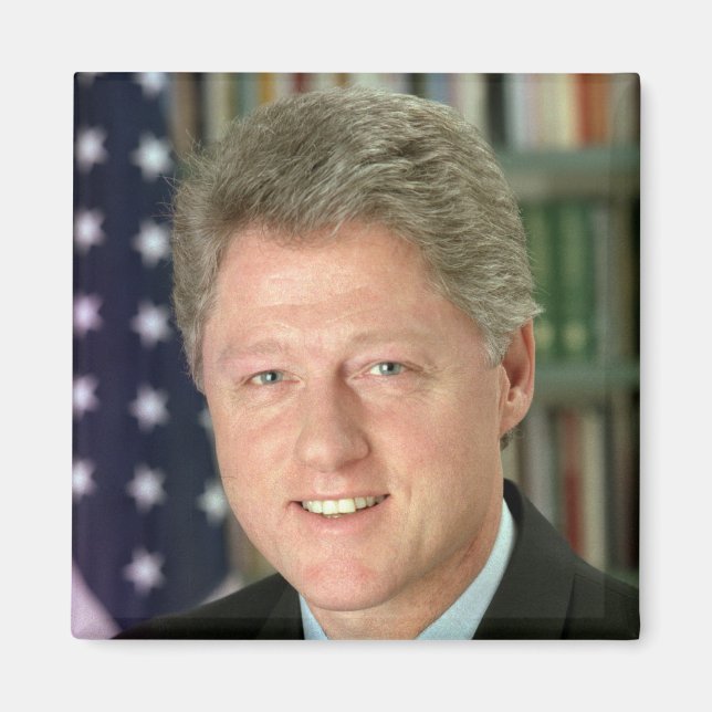 Präsident Bill Clinton Foto Magnet (Vorne)