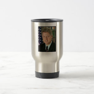 Präsident Bill Clinton Foto Reisebecher