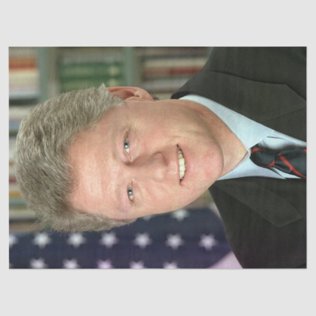 Präsident Bill Clinton Foto Seidenpapier (Vorderseite)