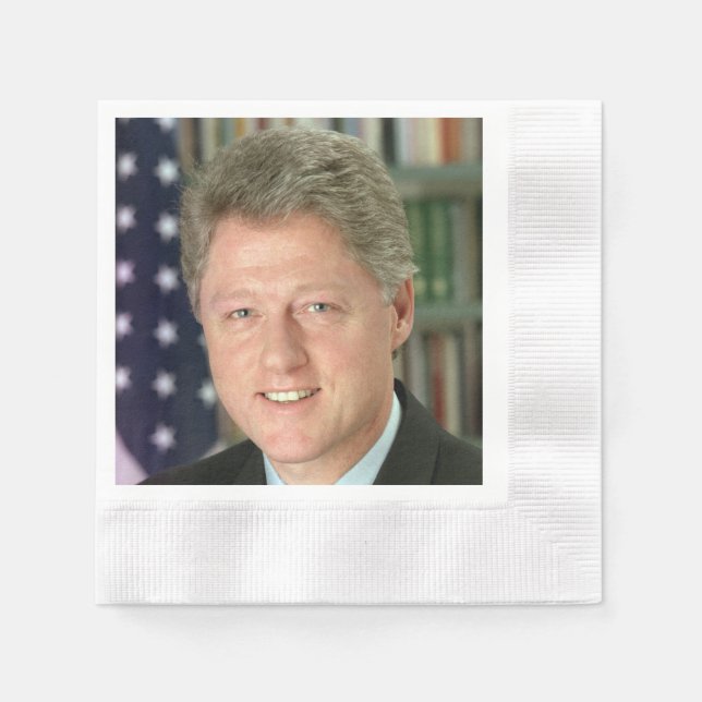 Präsident Bill Clinton Foto Serviette (Vorderseite)