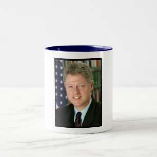Präsident Bill Clinton Foto Zweifarbige Tasse