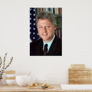 Präsident Bill Clinton Offiziell Portrait 40 x 50 Poster