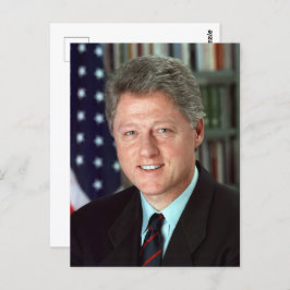 Präsident Bill Clinton Offiziell Portrait Postkarte