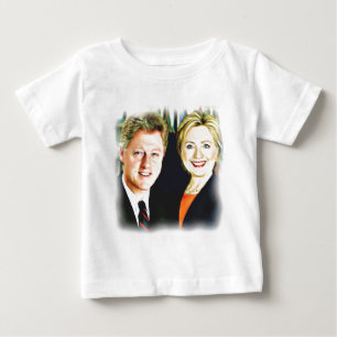 Präsident Bill Clinton und Präsidentin Hillary Cli Baby T-shirt
