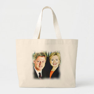 Präsident Bill Clinton und Präsidentin Hillary Cli Jumbo Stoffbeutel