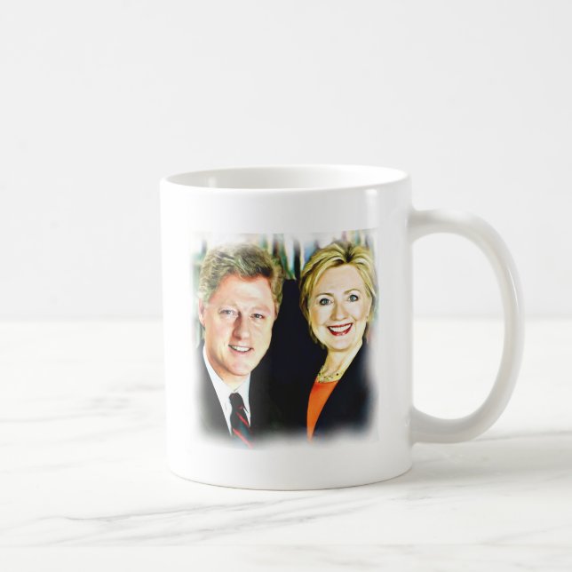 Präsident Bill Clinton und Präsidentin Hillary Cli Kaffeetasse (Rechts)