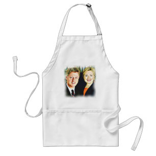 Präsident Bill Clinton und Präsidentin Hillary Cli Schürze