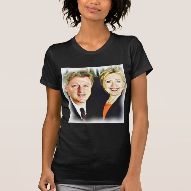 Präsident Bill Clinton und Präsidentin Hillary Cli T-Shirt (Vorderseite)