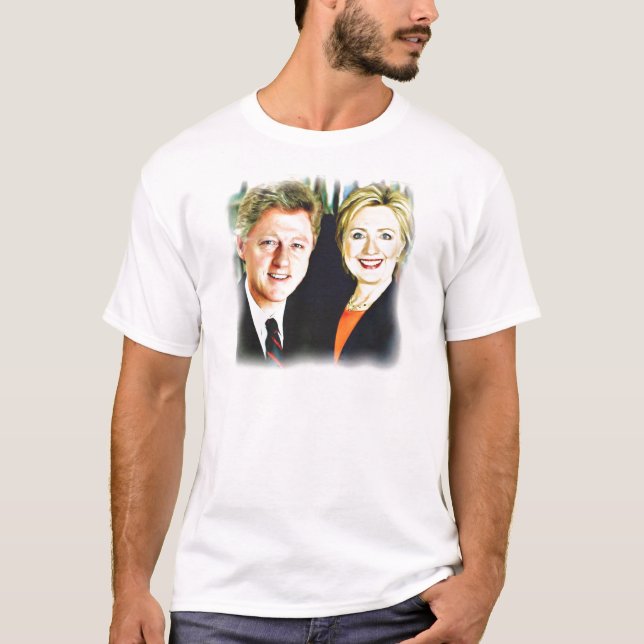 Präsident Bill Clinton und Präsidentin Hillary Cli T-Shirt (Vorderseite)