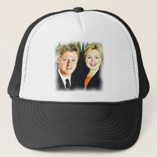 Präsident Bill Clinton und Präsidentin Hillary Cli Truckerkappe