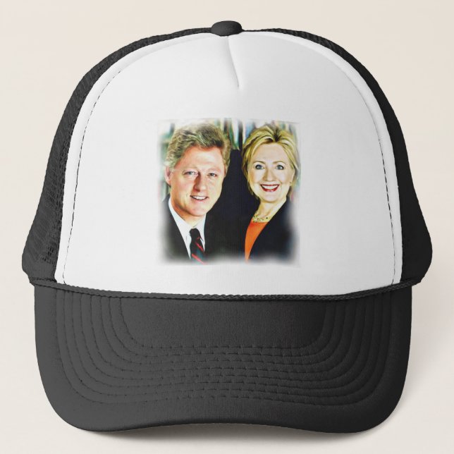 Präsident Bill Clinton und Präsidentin Hillary Cli Truckerkappe (Vorderseite)