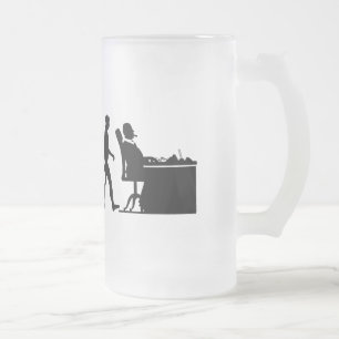 Präsident Boss Mens Work Firma CEOs VP Mattglas Bierglas