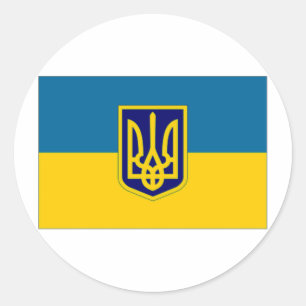 Präsident der Ukraine unter der Flagge Runder Aufkleber