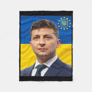 Präsident der Ukraine Wolodymyr Selenskyj - Stand  Fleecedecke