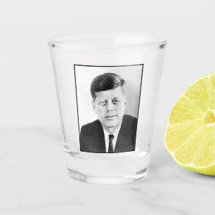 Präsident der Vereinigten Staaten John Kennedy Pre Schnapsglas