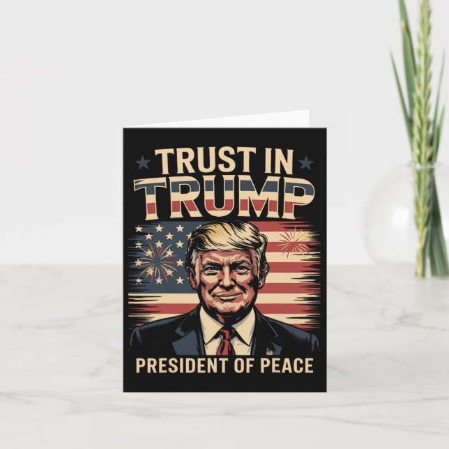 Präsident des Friedens Vertrauen in Trump Karte (Vorderseite)