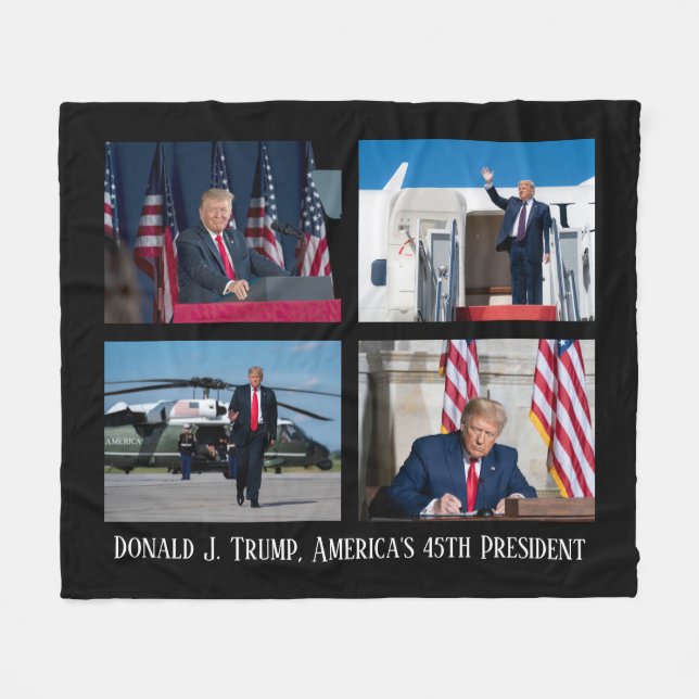 Präsident Donald J. Trump 45. Präsident Fleecedecke (Vorderseite (Horizontal))
