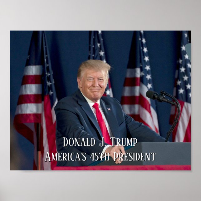 Präsident Donald J. Trump Berushmore Rede Poster (Vorne)