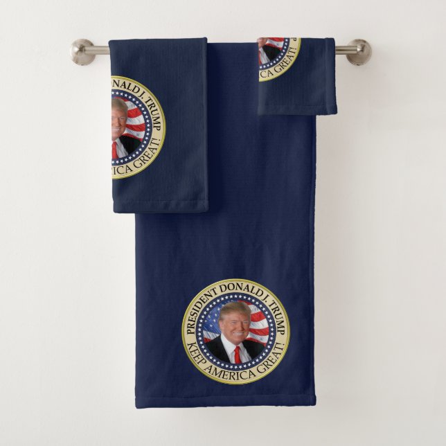 Präsident Donald Trump 2020 Behalte Amerika groß Badhandtuch Set (Insitu)