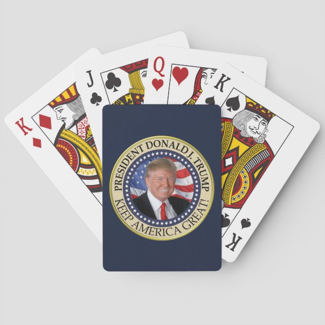 Präsident Donald Trump 2020 Behalte Amerika groß Spielkarten (Rückseite)