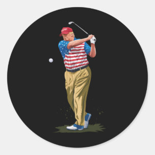 Präsident Donald Trump 2025 Golf USA Amerikanische Runder Aufkleber