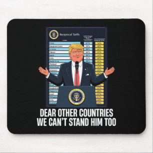 Präsident Donald Trump 2025 Zoll Wir Können Nicht  Mousepad
