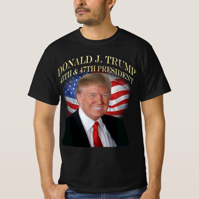 Präsident Donald Trump 45. 47. Einweihung T-Shirt (Vorderseite)