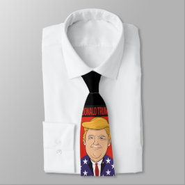 Präsident Donald Trump. Amerikanische Flagge. Krawatte