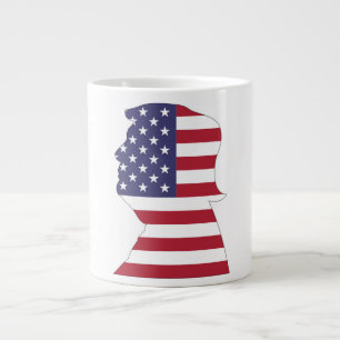 PRÄSIDENT DONALD TRUMP AMERIKANISCHER FLAG Jumbo-Tasse