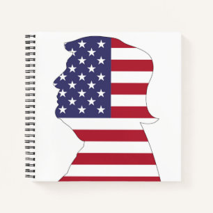 PRÄSIDENT DONALD TRUMP AMERIKANISCHER FLAG NOTIZBUCH