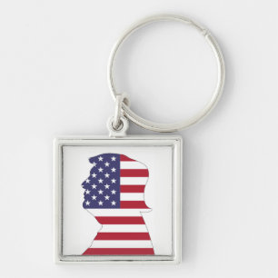 PRÄSIDENT DONALD TRUMP AMERIKANISCHER FLAG SCHLÜSSELANHÄNGER