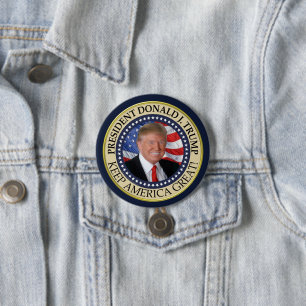 Präsident Donald Trump Behielt Amerika groß Button