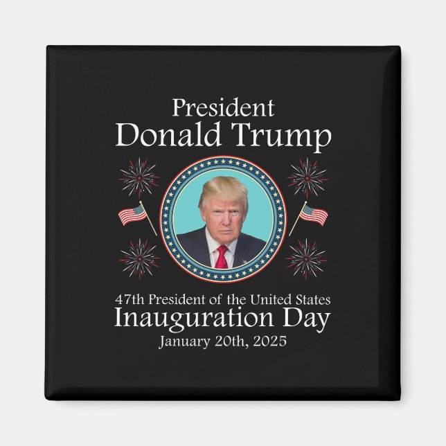 Präsident Donald Trump Einweihung des Memorabil 20 Magnet (Vorne)