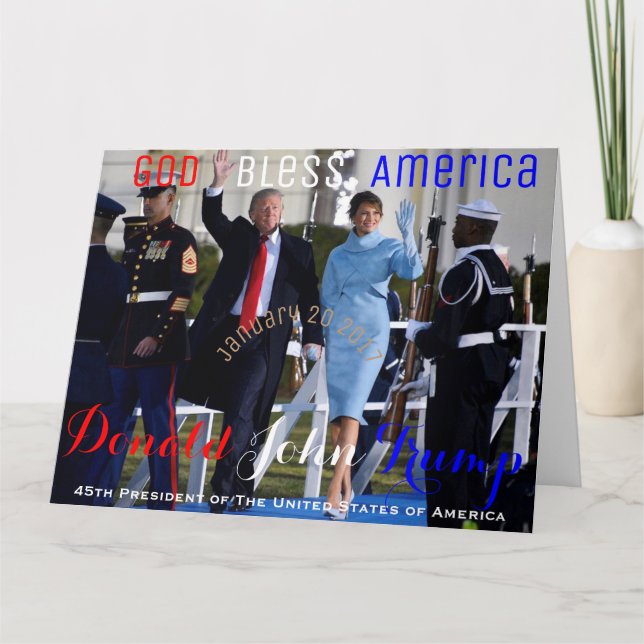 Präsident Donald Trump First Lady Melania Karte (Vorderseite)
