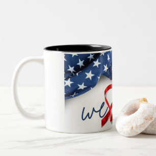 Präsident Donald Trump Gedenkstein Stein Zweifarbige Tasse