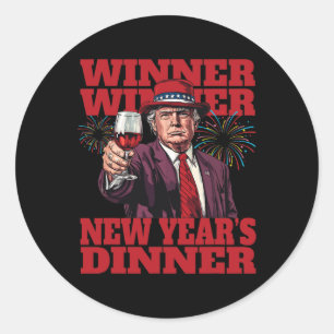 Präsident Donald Trump Gewinner des Neujahrs Runder Aufkleber