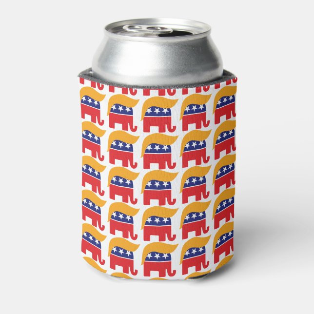 Präsident Donald Trump - GOP Elephant Hair Dosenkühler (Kanne Rückseite)