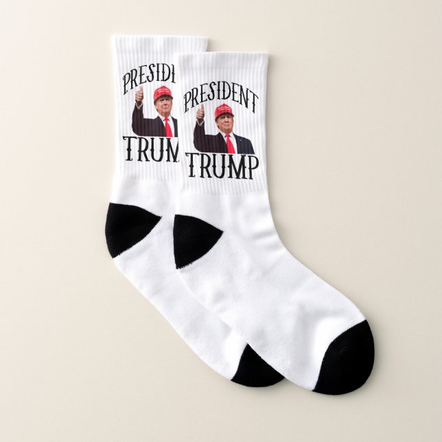 Präsident Donald Trump greift oben ab Socken (Paar)