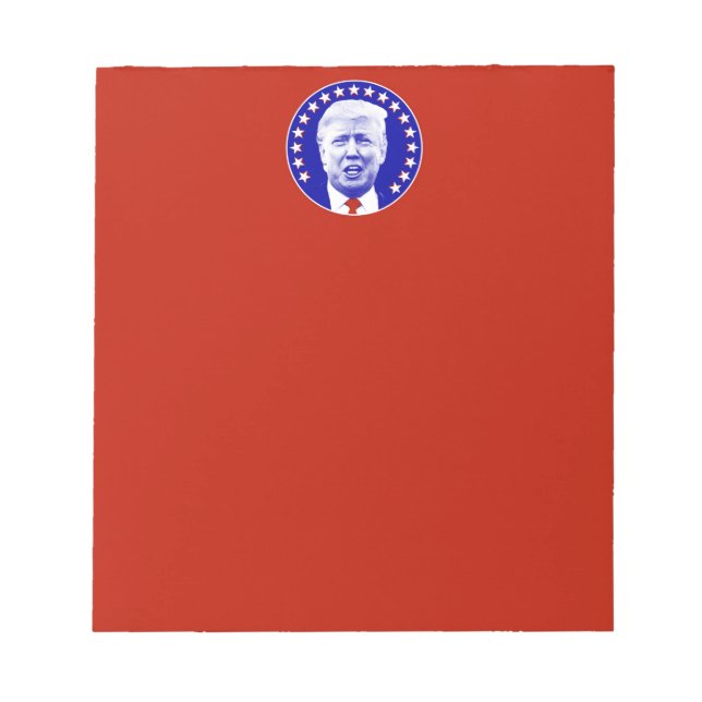 Präsident Donald Trump in Blau Notizblock (Vorderseite)