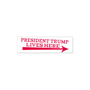 Präsident Donald Trump lebt hier Troll-Briefmarke Permastempel