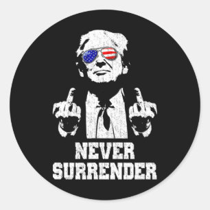 Präsident Donald Trump Middle Finger Runder Aufkleber