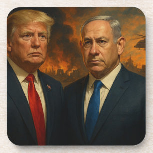 Präsident Donald Trump & Netanjahu Keepake Box Getränkeuntersetzer